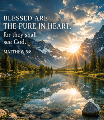 God is not just looking at your actions. He is looking at something much deeper." Matthew 5 verse 8. "Blessed are the pure in heart, for they shall see God." Purity begins in the heart. God desires sincerity, integrity, and wholehearted devotion. God is not only interested in outward appearances. He looks at the heart. When our hearts are aligned with Him, we begin to recognize His presence in every area of our lives. Are there areas of your heart that need God's cleansing? Ask God and he will answer. Prayer. Lord, purify our hearts, thoughts, motives, and desires. Create in us clean hearts and a steadfast spirit. Amen.
